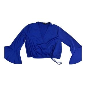 FIGS Women's‎ Scrub Top XS Navy Blue Medical Healthcare Uniform Stretch Comfort